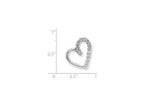 FJC Finejewelers Sterling Silver Cubic Zirconia Heart Pendant Necklace - Chain Included
