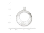 FJC Finejewelers Sterling Silver Hammered Circle Pendant Necklace - Chain Included