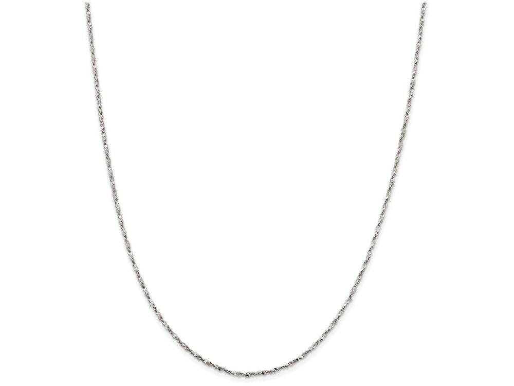FJC Finejewelers 16 Inch Sterling Silver 1.4mm bright-cut Fancy Chain Necklace