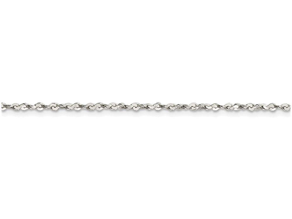 FJC Finejewelers 16 Inch Sterling Silver 1.8mm bright-cut Fancy Chain Necklace