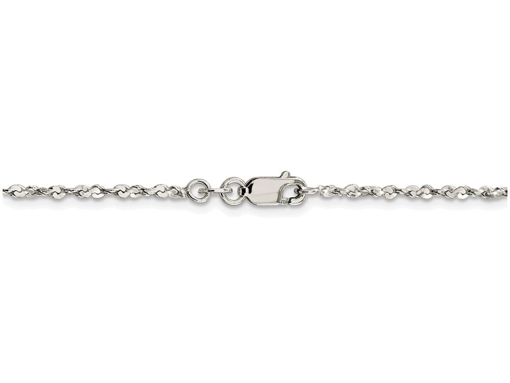 FJC Finejewelers 16 Inch Sterling Silver 1.8mm bright-cut Fancy Chain Necklace