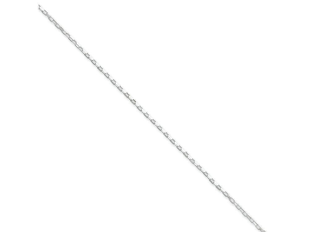 FJC Finejewelers 16 Inch Sterling Silver Elongated Box Chain Necklace