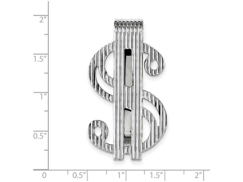 FJC Finejewelers Sterling Silver Dollar Sign Money Clip
