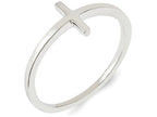 FJC Finejewelers Sterling Silver Sideways Cross Ring