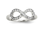 FJC Finejewelers Sterling Silver With CZ Infinity Ring