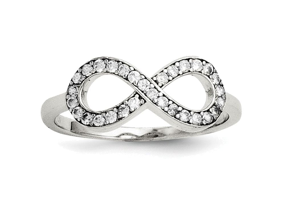 FJC Finejewelers Sterling Silver With CZ Infinity Ring
