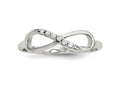 FJC Finejewelers Sterling Silver With CZ Infinity Ring