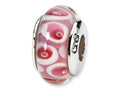 Reflections™ Sterling Silver Pink/Red Murano Glass Bead / Charm