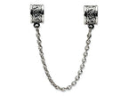 Reflections™ Sterling Silver Security Chain Floral Bead / Charm