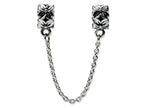 Reflections™ Sterling Silver Security Chain Floral Bead / Charm