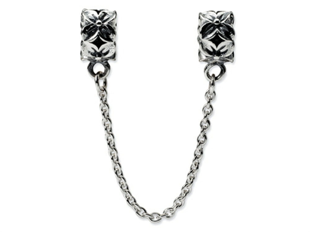 Reflections™ Sterling Silver Security Chain Floral Bead / Charm