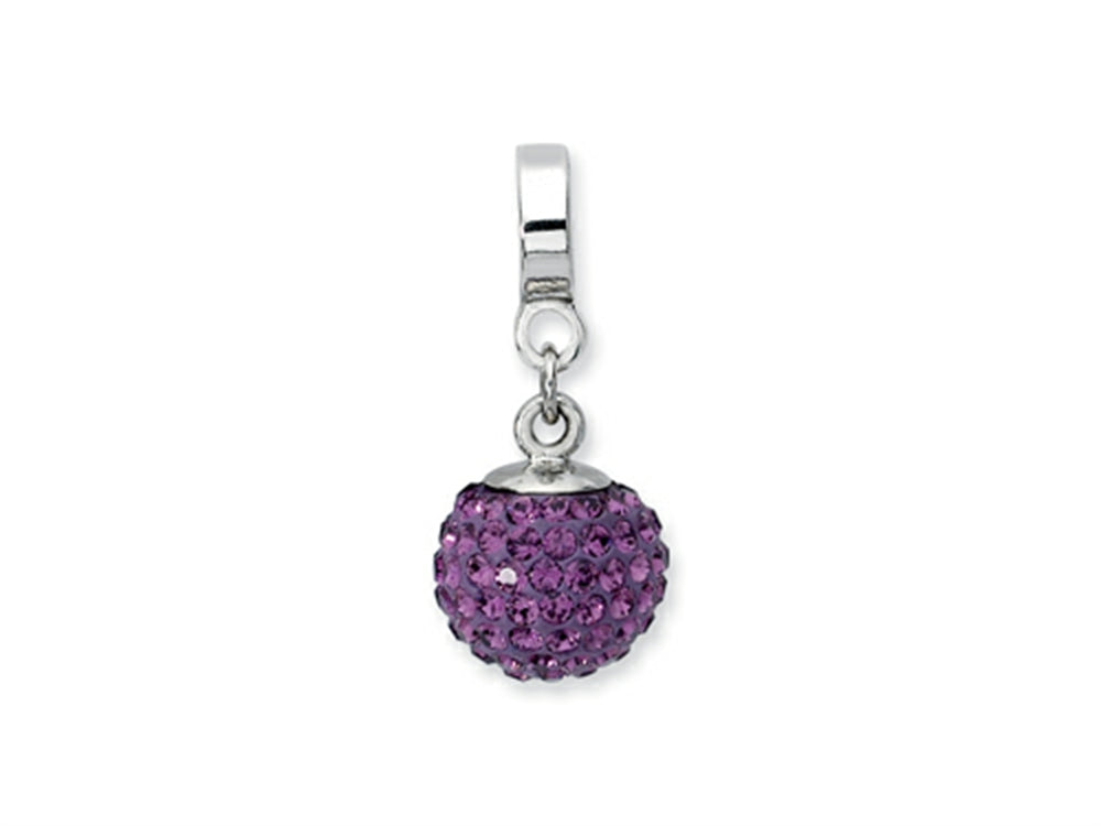 Reflections™ Sterling Silver February Preciosa Crystal Ball Dangle Bead / Charm