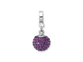 Reflections™ Sterling Silver February Preciosa Crystal Ball Dangle Bead / Charm