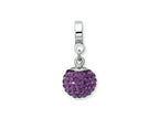 Reflections™ Sterling Silver February Preciosa Crystal Ball Dangle Bead / Charm