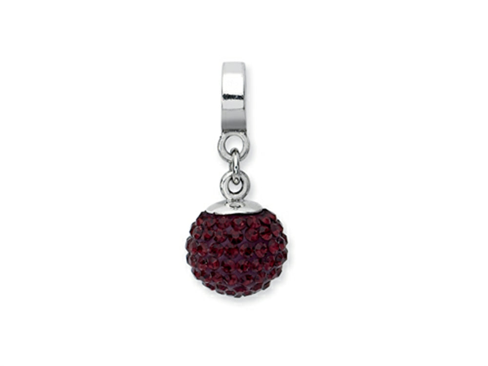 Reflections™ Sterling Silver January Preciosa Crystal Ball Dangle Bead / Charm