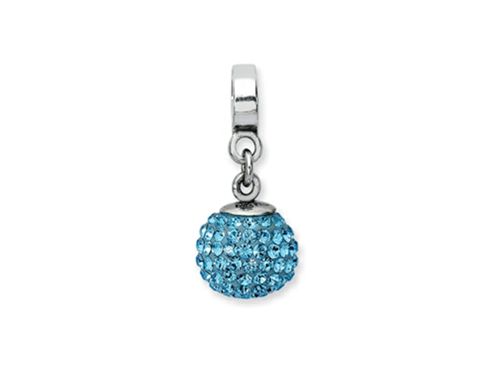 Reflections™ Sterling Silver March Preciosa Crystal Ball Dangle Bead / Charm