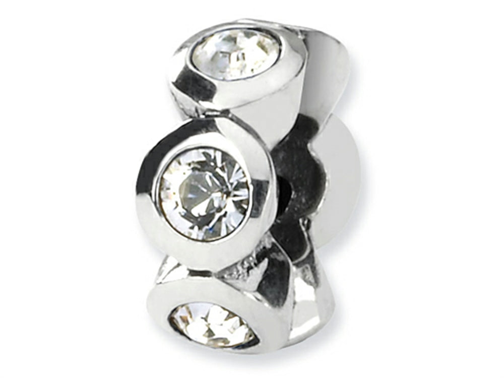Reflections™ Sterling Silver April Preciosa Crystal Birth Month Bead / Charm