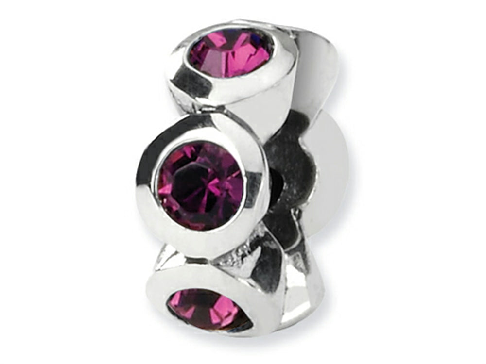 Reflections™ Sterling Silver February Preciosa Crystal Birth Month Bead / Charm