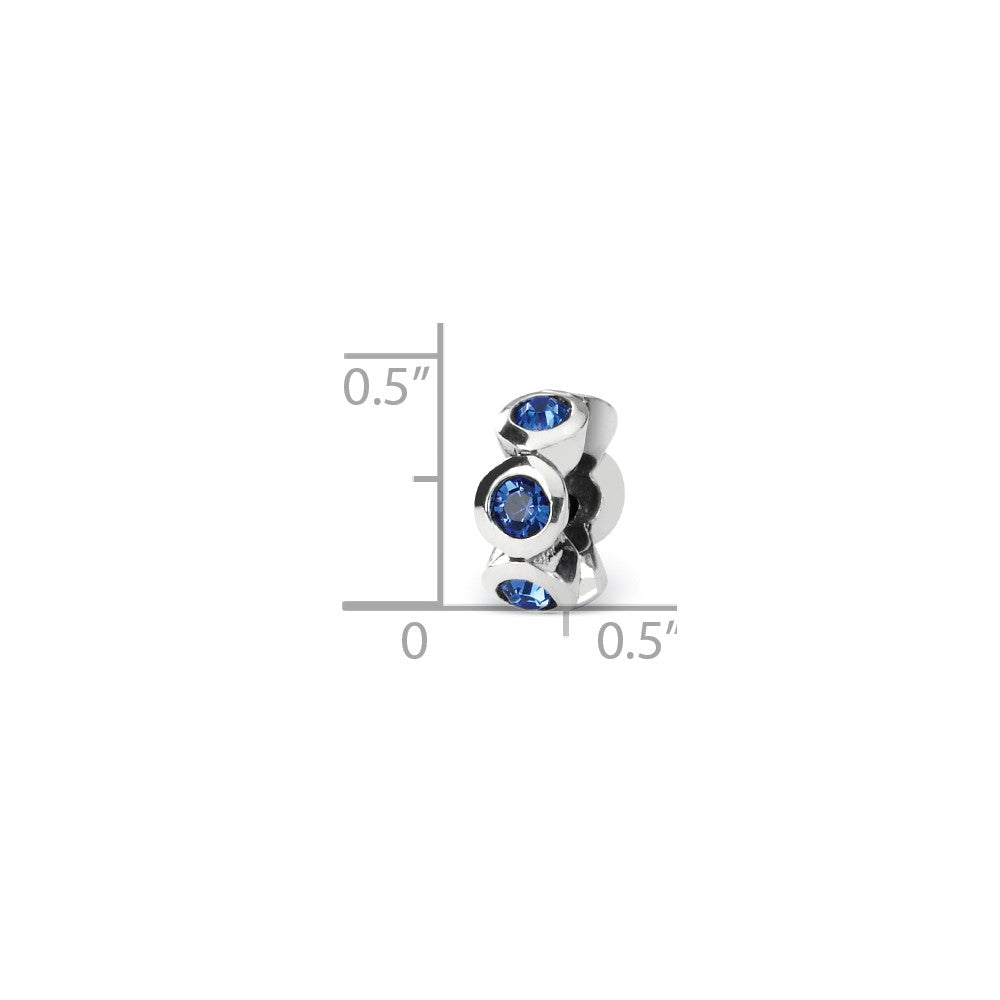 Reflections™ Sterling Silver September Preciosa Crystal Birth Month Bead / Charm