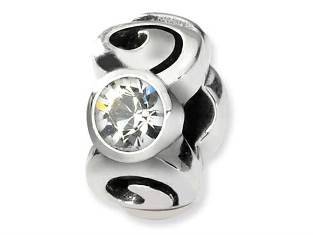 Reflections™ Sterling Silver April Preciosa Crystal Birth Month Bead / Charm