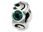 Reflections™ Sterling Silver May Preciosa Crystal Birth Month Bead / Charm