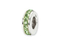 Reflections™ Sterling Silver August Single Row Preciosa Crystal Bead / Charm