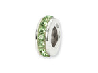 Reflections™ Sterling Silver August Single Row Preciosa Crystal Bead / Charm