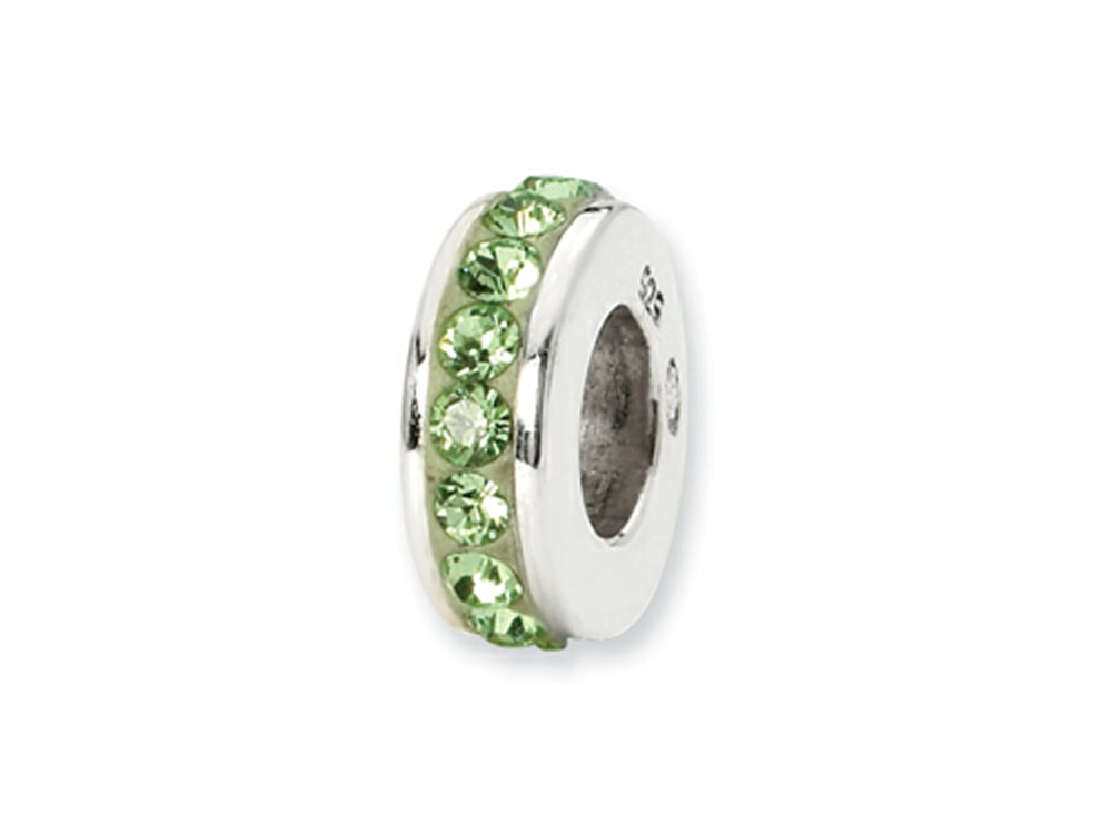 Reflections™ Sterling Silver August Single Row Preciosa Crystal Bead / Charm