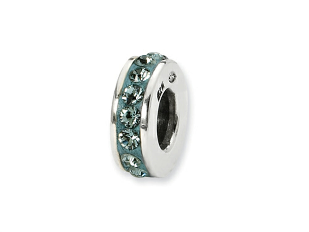 Reflections™ Sterling Silver December Single Row Preciosa Crystal Bead / Charm