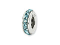 Reflections™ Sterling Silver March Single Row Preciosa Crystal Bead / Charm