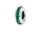 Reflections™ Sterling Silver May Single Row Preciosa Crystal Bead / Charm