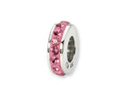 Reflections™ Sterling Silver October Single Row Preciosa Crystal Bead / Charm