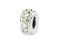 Reflections™ Sterling Silver April Double Row Preciosa Crystal Bead / Charm