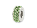 Reflections™ Sterling Silver August Double Row Preciosa Crystal Bead / Charm