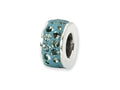 Reflections™ Sterling Silver December Double Row Preciosa Crystal Bead / Charm