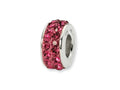 Reflections™ Sterling Silver July Double Row Preciosa Crystal Bead / Charm