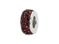 Reflections™ Sterling Silver June Double Row Preciosa Crystal Bead / Charm