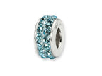 Reflections™ Sterling Silver March Double Row Preciosa Crystal Bead / Charm