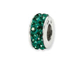 Reflections™ Sterling Silver May Double Row Preciosa Crystal Bead / Charm