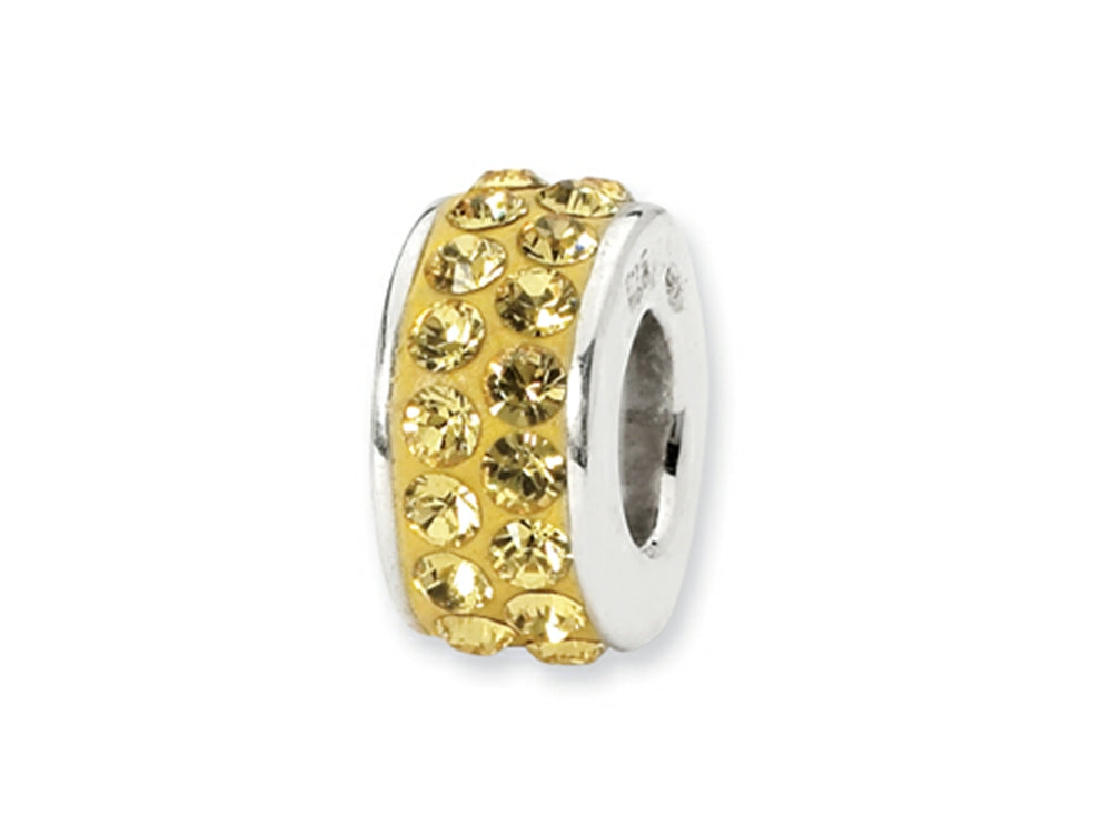 Reflections™ Sterling Silver November Double Row Preciosa Crystal Bead / Charm
