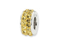 Reflections™ Sterling Silver November Double Row Preciosa Crystal Bead / Charm