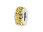 Reflections™ Sterling Silver November Double Row Preciosa Crystal Bead / Charm