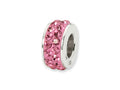 Reflections™ Sterling Silver October Double Row Preciosa Crystal Bead / Charm