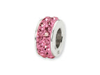 Reflections™ Sterling Silver October Double Row Preciosa Crystal Bead / Charm
