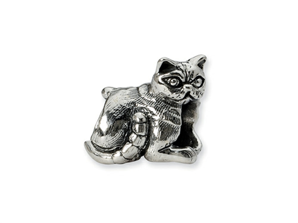 Reflections™ Sterling Silver Exotic Shorthair Cat Bead / Charm