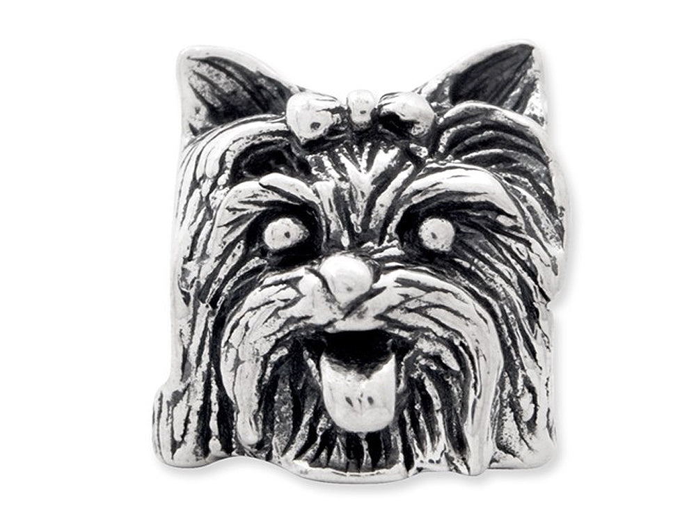 Reflections™ Sterling Silver Yorkshire Terrier Head Bead / Charm