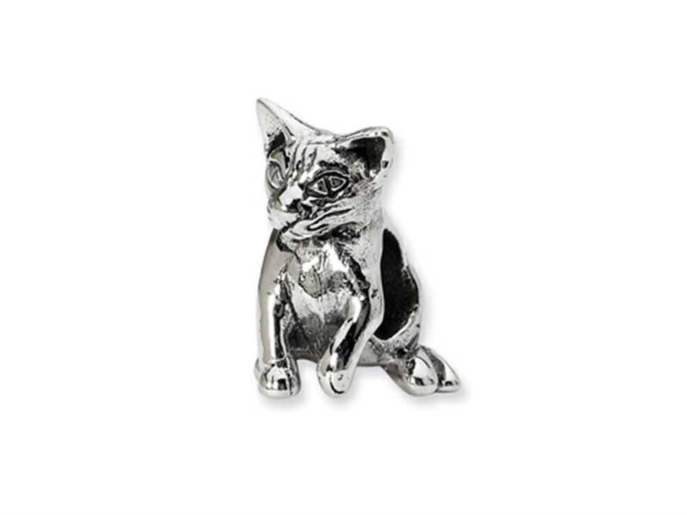 Reflections™ Sterling Silver Abyssinian Cat Bead / Charm