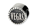 Reflections™ Sterling Silver 2-sided Vegas Bead / Charm
