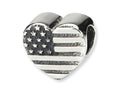 Reflections™ Sterling Silver Heart Flag Bead / Charm
