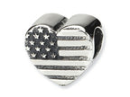 Reflections™ Sterling Silver Heart Flag Bead / Charm